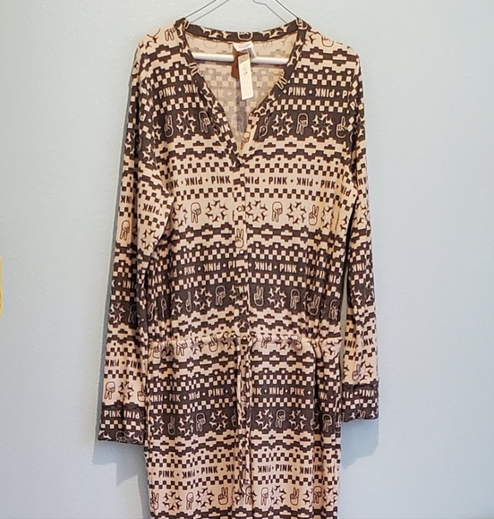 PINK Victoria's Secret Thermal Pajama Onesie sz XL - Picture 3 of 10